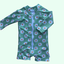  Minis Zip One Piece • Green Daisy (Shorts)