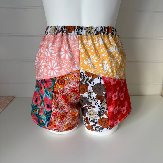 Patchwork Poppy Shorts - Size 12